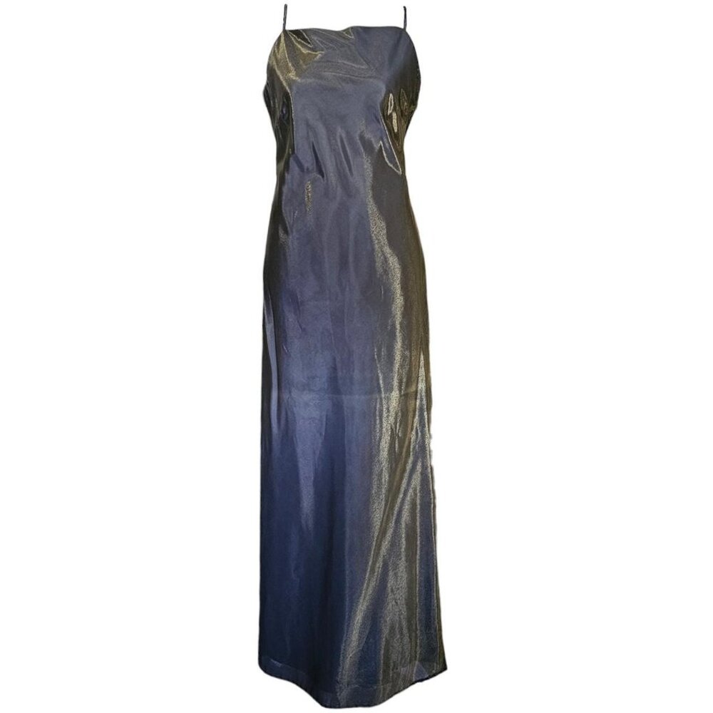 Shiny Green Slip Dress